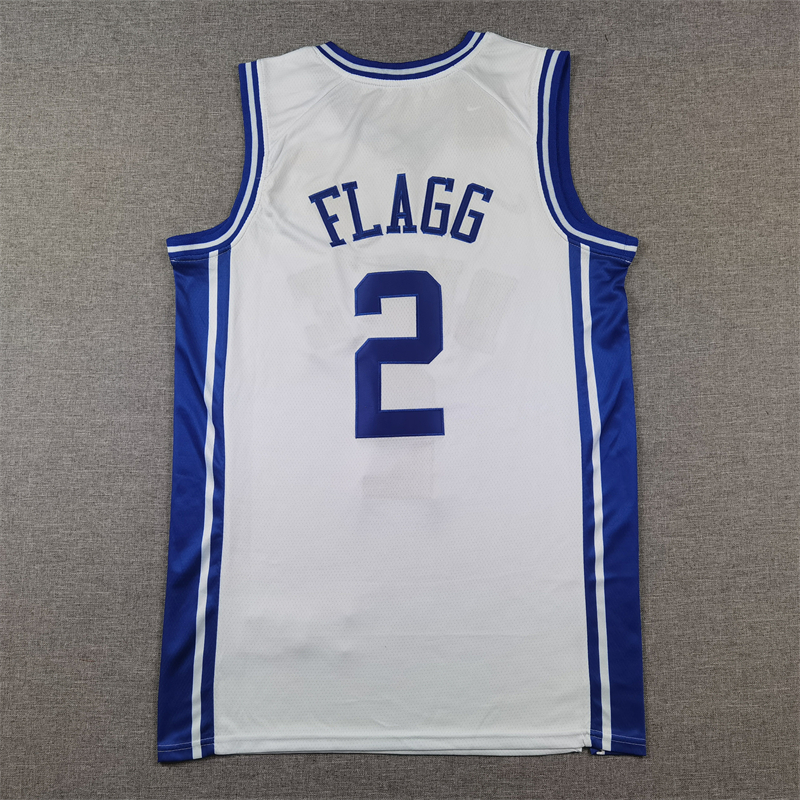 Cooper Flagg Jersey #2 Duke Blue Devils College Basketball White