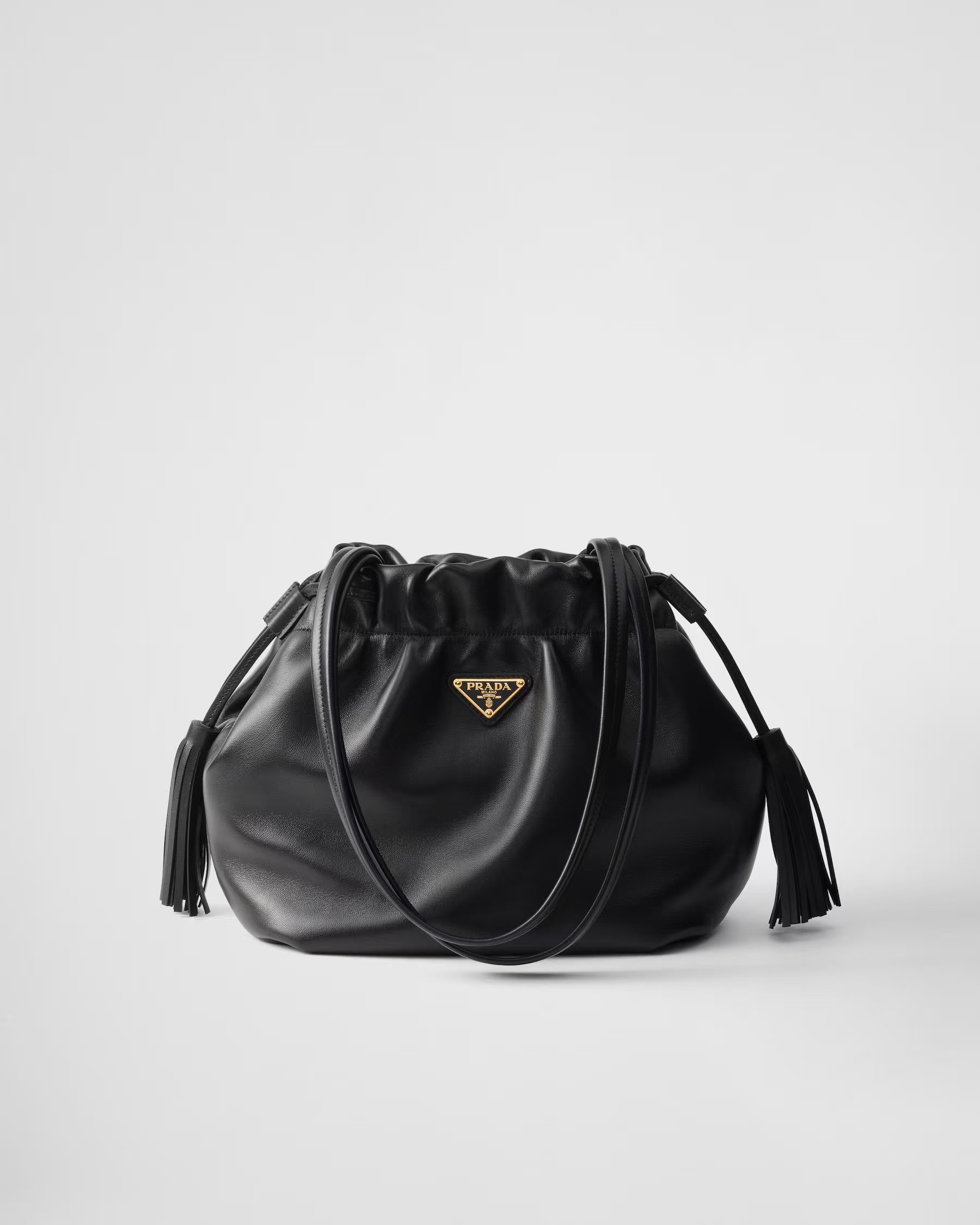 Nappa leather shoulder bag