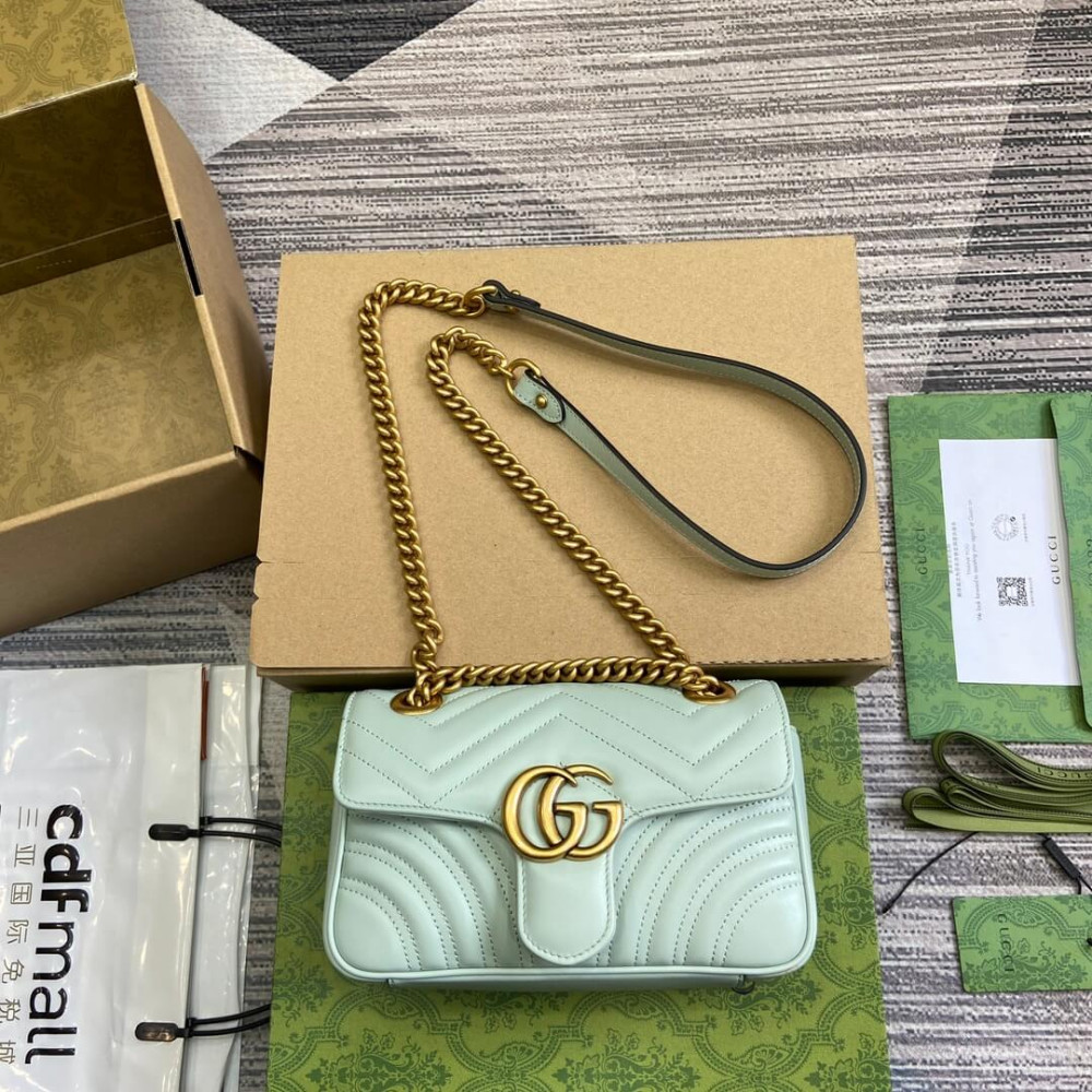 Gucci GG Marmont Matelasse Mini Bag Pale Green