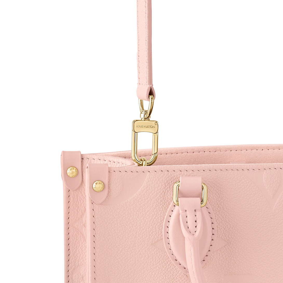 Louis Vuitton Onthego Pm Monogram Empreinte Pink Opale 25Cm M47135