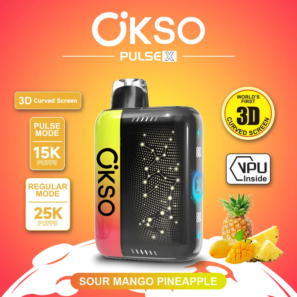 OKSO Pulse X 25000 25K Puffs Pulse/Regular Mode LED Display Disposable Vape