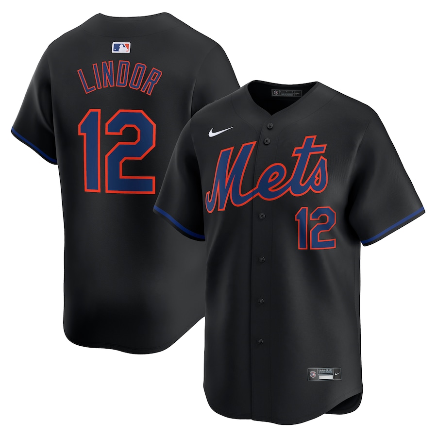 Francisco Lindor New York Mets Alternate Limited Player Jersey  Black