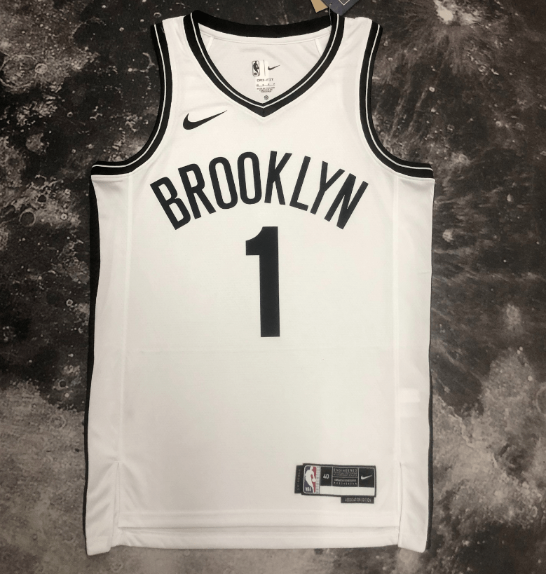Mikal Bridges Brooklyn Nets Fanatics  #1 White2023-2024 season Jersey