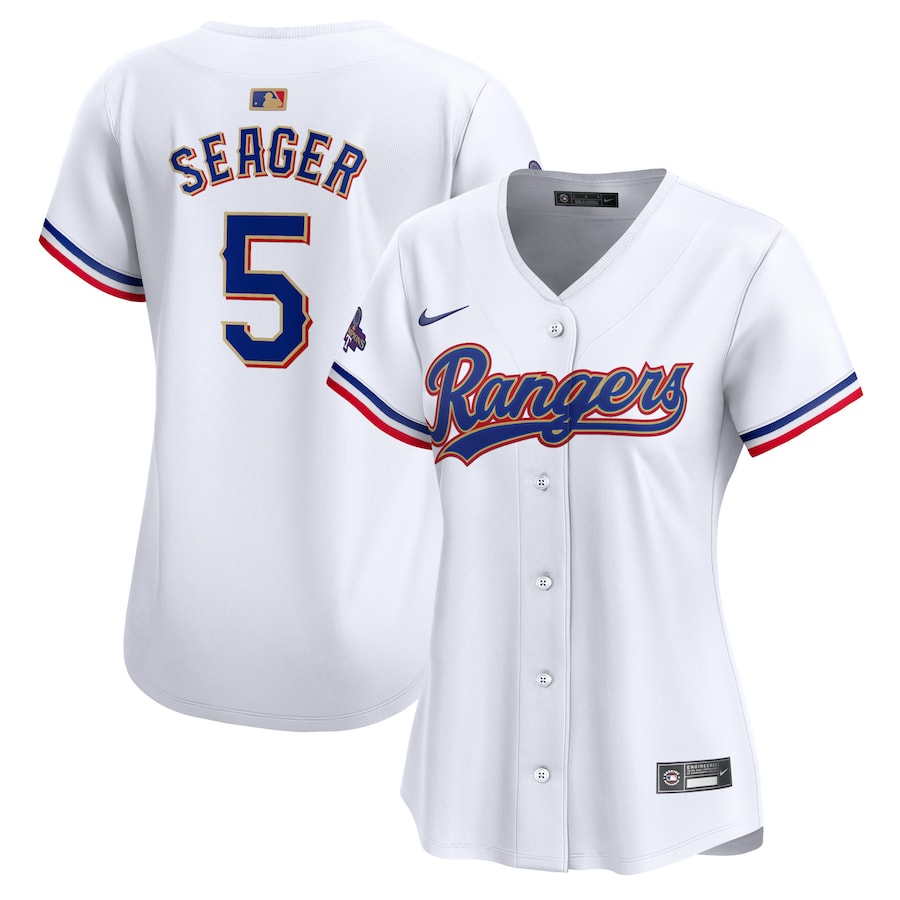 Corey Seager Texas Rangers Women's 2024 Gold Collection Limited Player Jersey  White