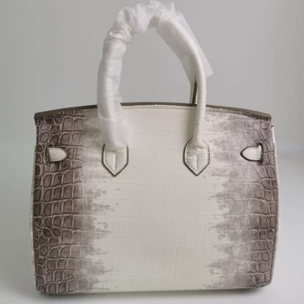 Hermes Birkin 30 Niloticus Himalaya Blanc Finish Gold Kelly 30Cm