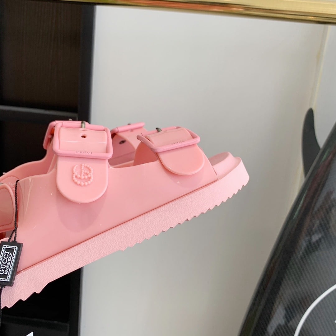 Gucci Women’S Sandal With Mini Double G Pastel Pink 660243 J8700 5815