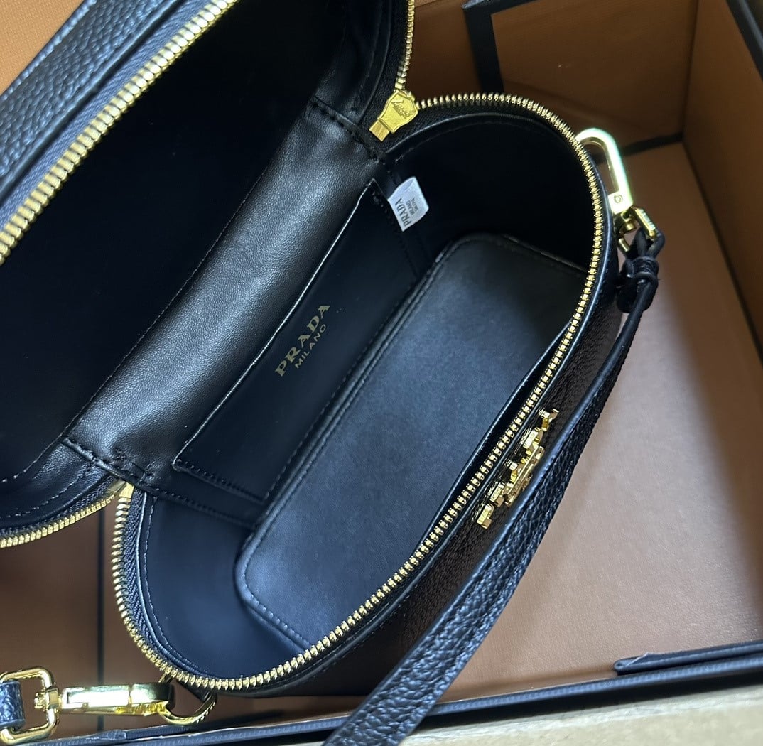 Prada Leather Mini Bag Black 20Cm