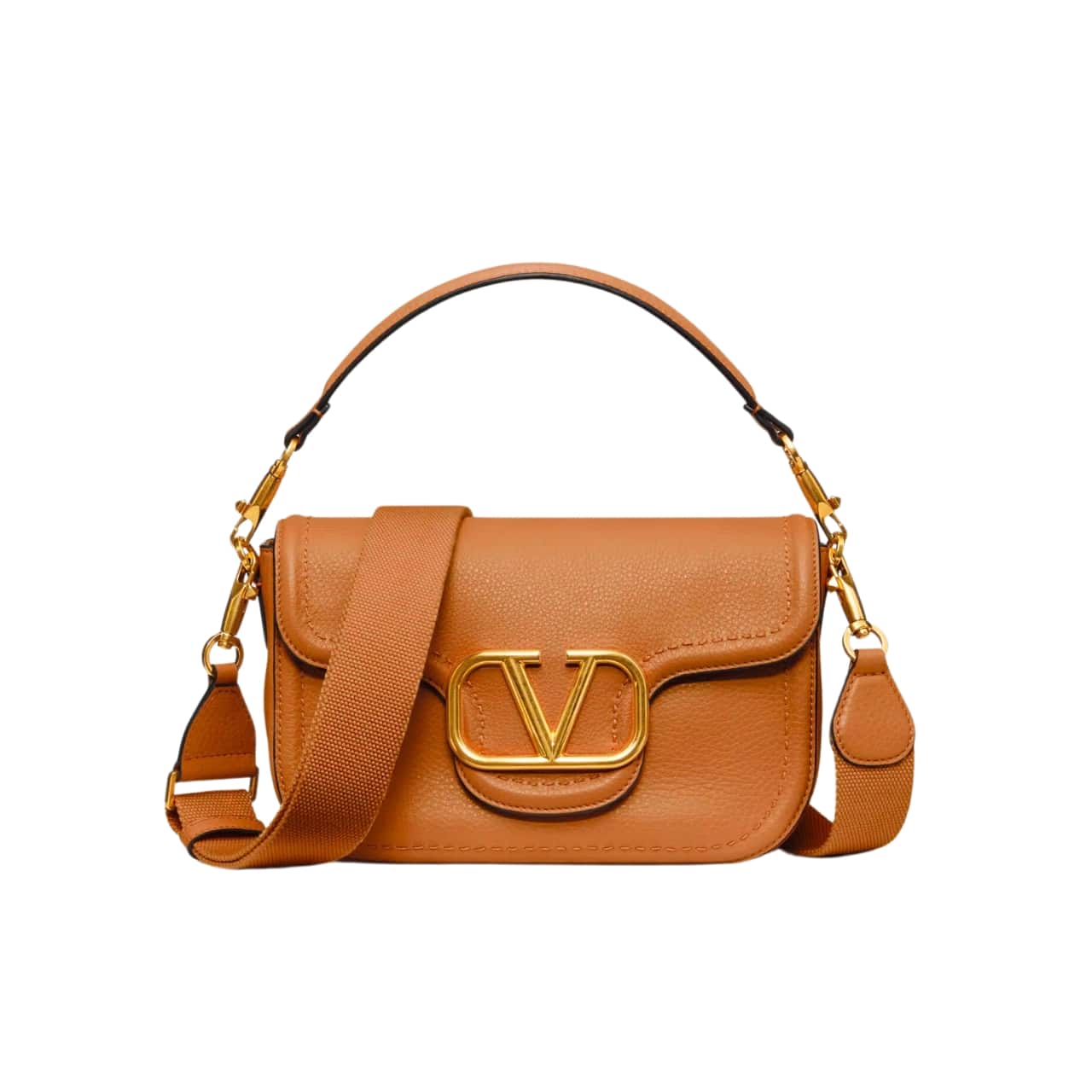 Valentino Garavani Alltime Grainy Calfskin Shoulder Bag Almond 23Cm 5W0B0N20Imz Kel