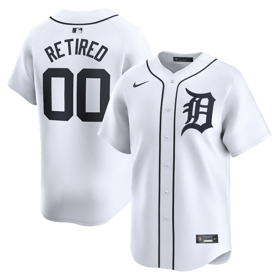 Detroit Tigers Home Limited Pick-A-Player Retired Roster Jersey White