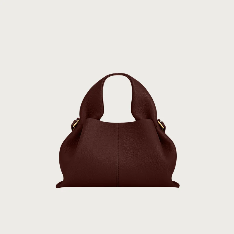 New commuting women's single shoulder cloud bag, niche retro high-end leather single shoulder crossbody bag