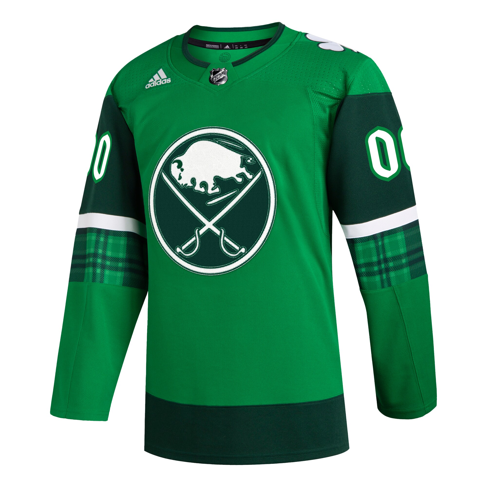 Buffalo Sabres adidas St. Patrick’s Day Authentic Custom Jersey – Kelly Green