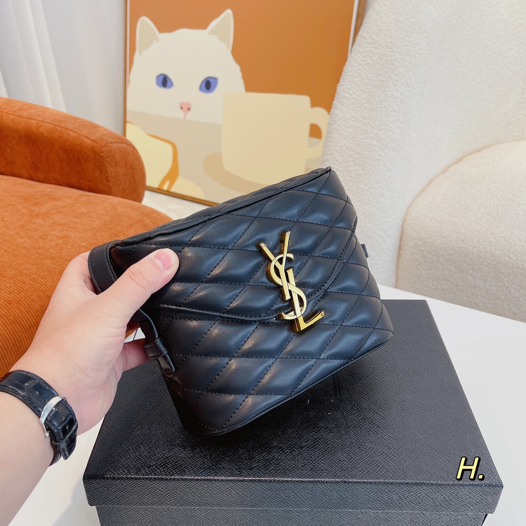Saint Laurent Women’S June Box Bag Black 19Cm