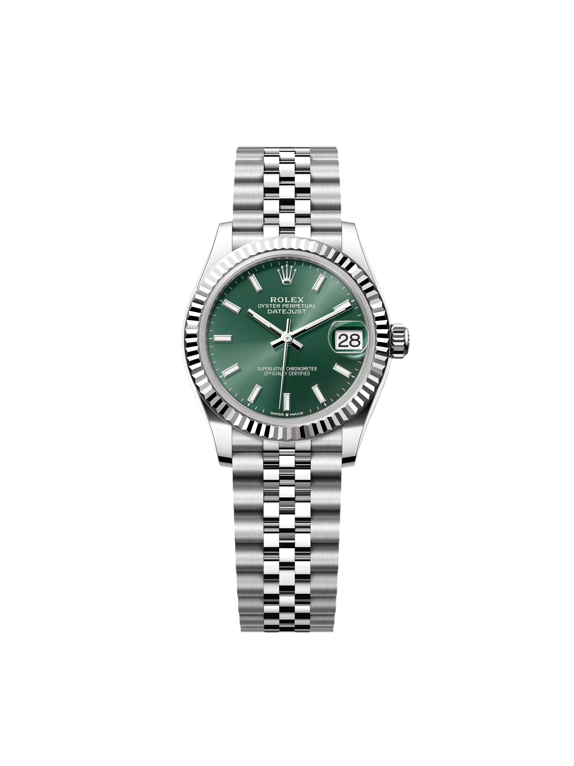 Rolex Datejust m278274-0017/0018 Green Dial 31mm Oyster Watch