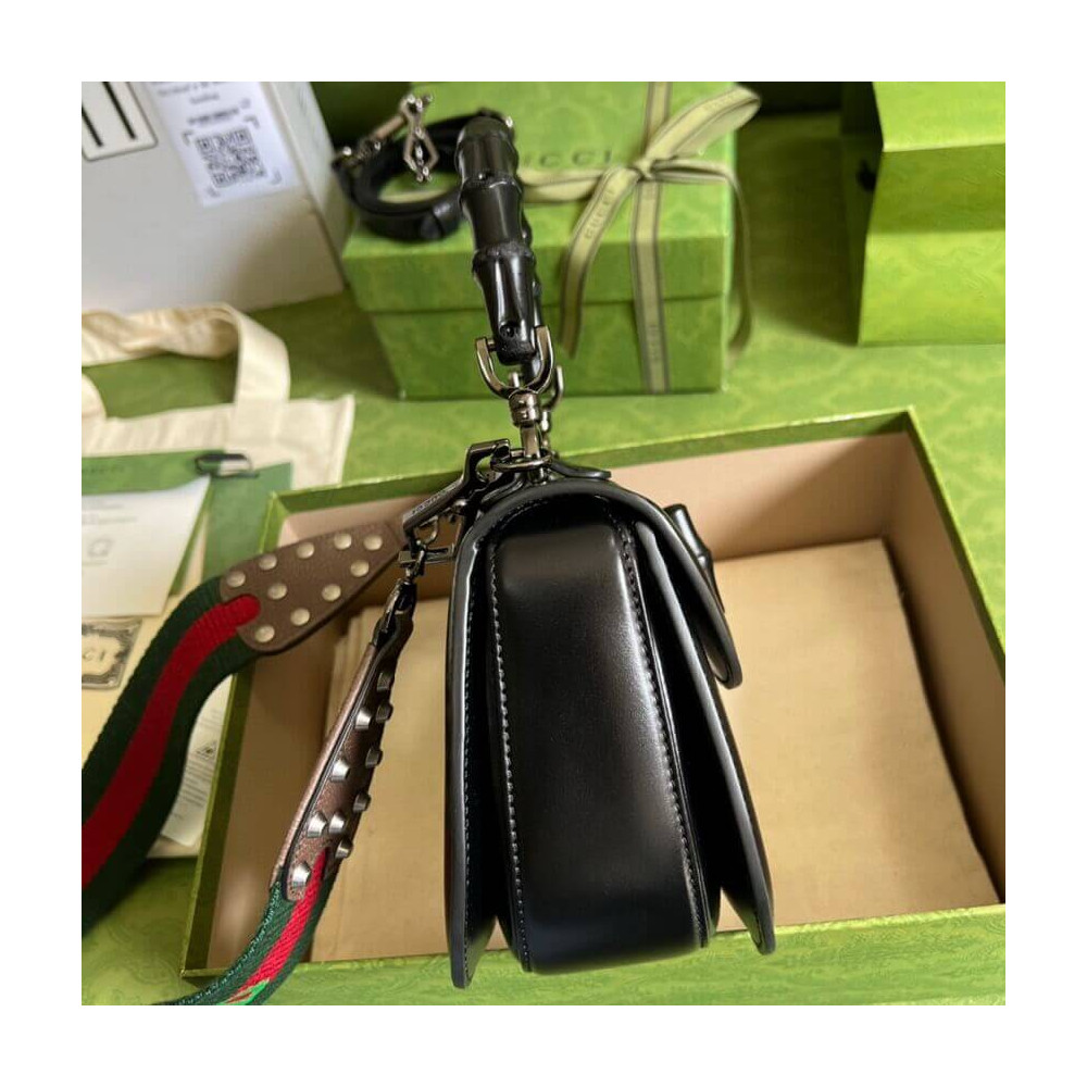 Gucci Small Top Handle Bag with Bamboo Black