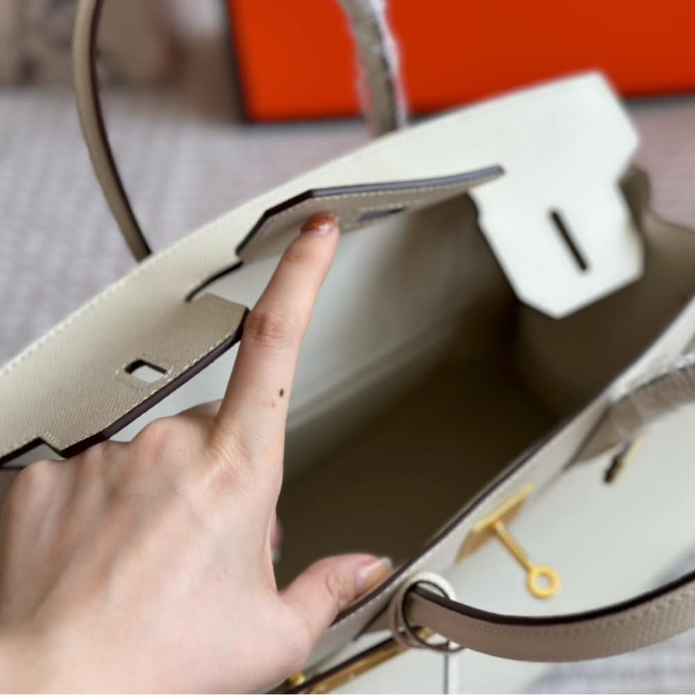 Hermes Birkin 30 Togo Mushroom White 30Cm