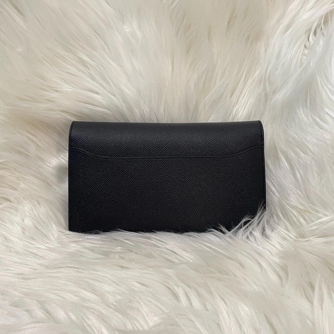 Hermes Constance Wallet Epsom Leather Palladium Hardware In Black 20cm