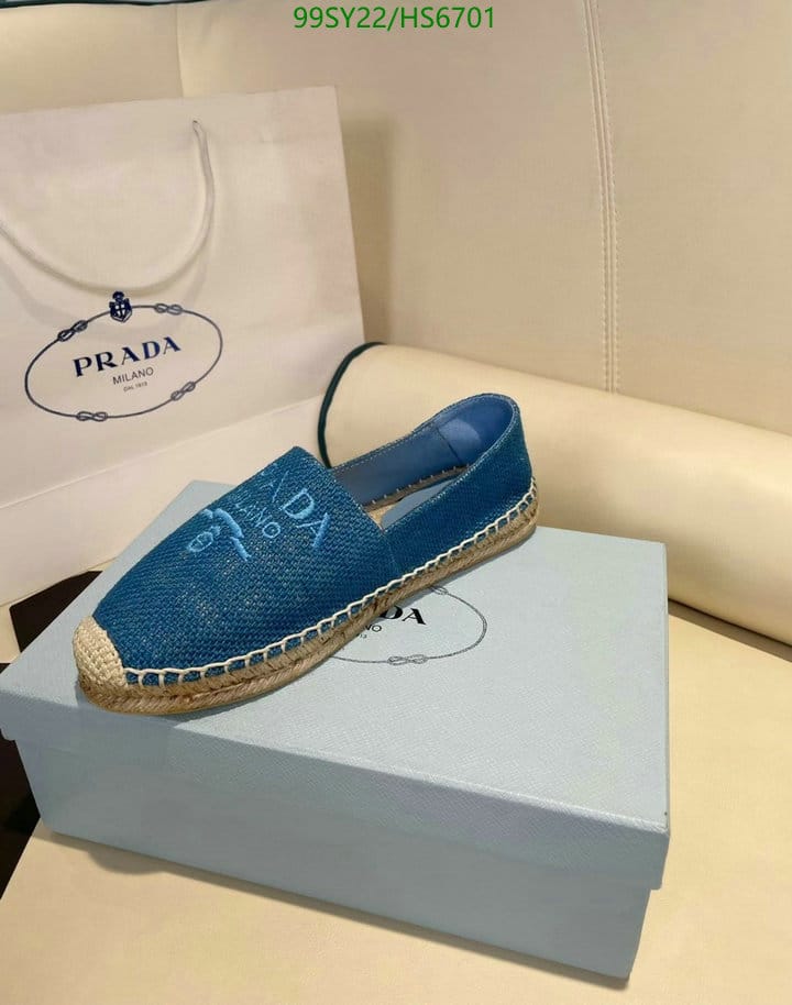 Prada Linen Espadrilles Blue 1S841M376F0013F020