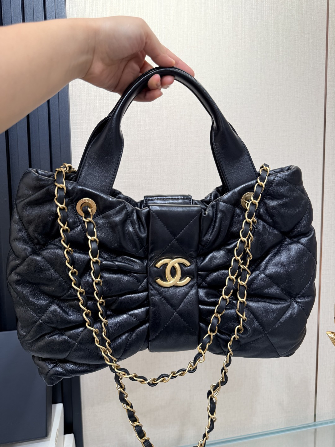 25K Bow Handle Bag（Lambskin）