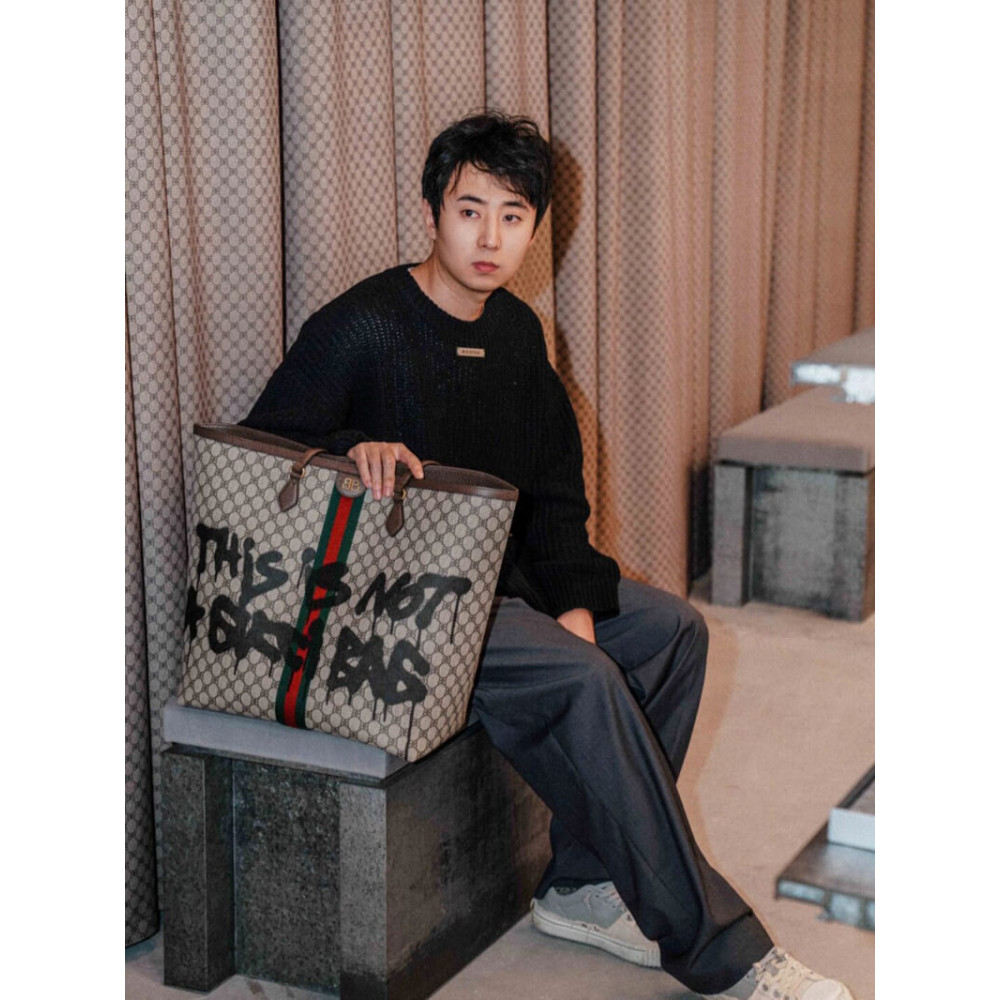 Balenciaga x Gucci Hacker Graffiti Large Tote Bag