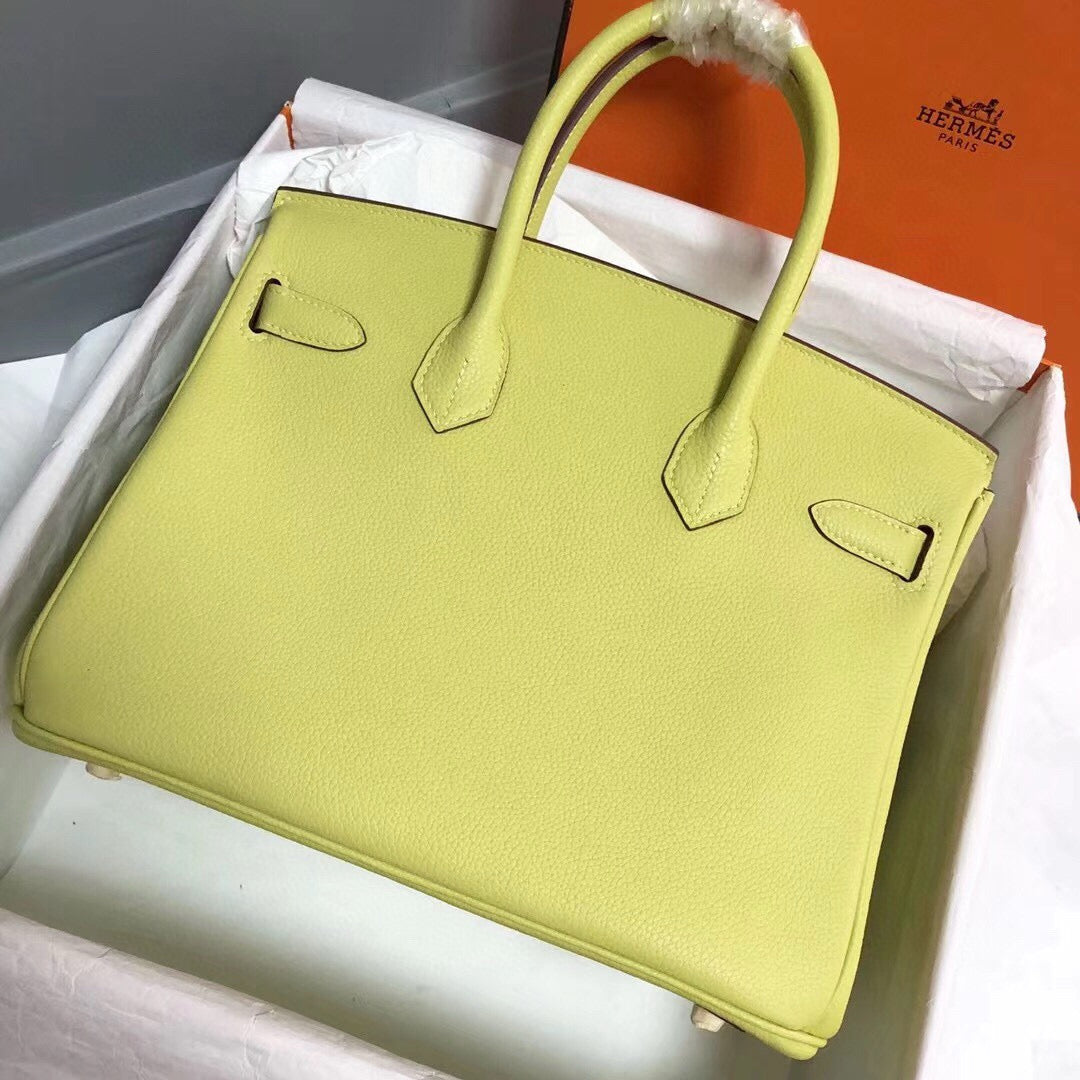 Hermes Birkin 25Cm Yellow Togo Leather Gold Hardware