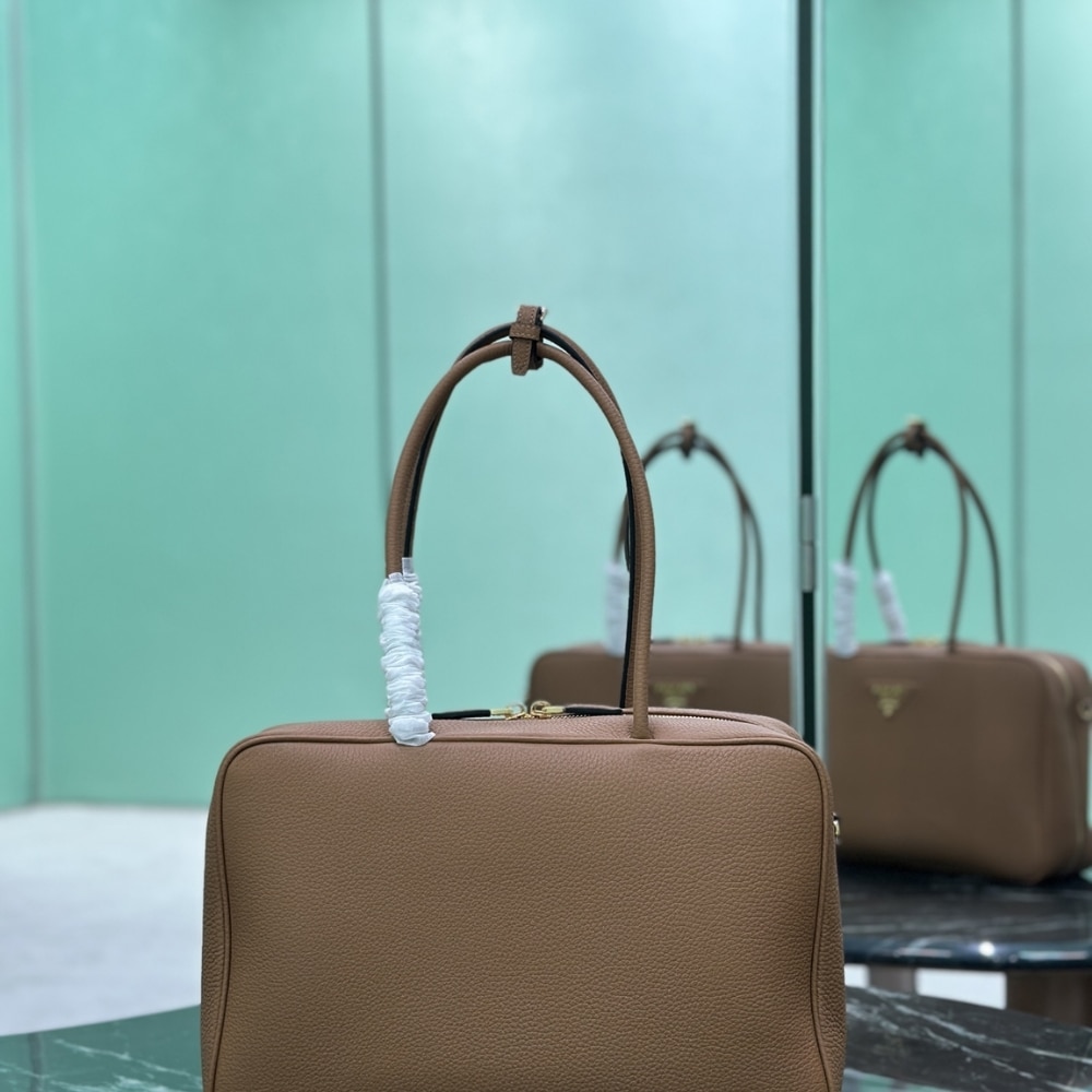 Prada Large Top Handle Bag Caramel 35Cm
