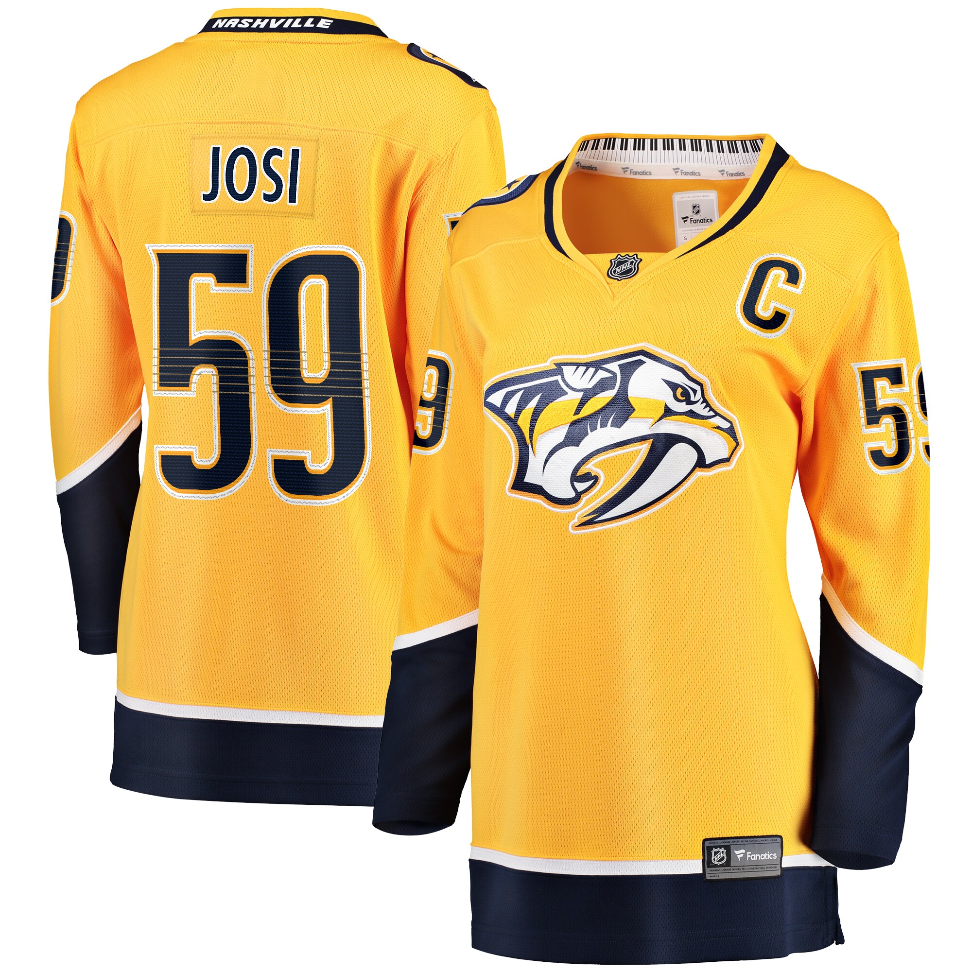 Roman Josi Nashville Predators Fanatics Women’s Home Breakaway Player Jersey – Gold