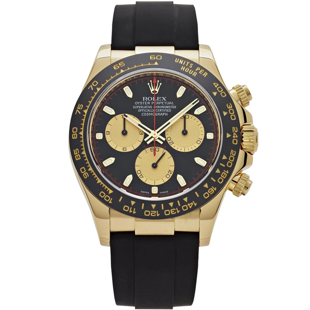 Rolex Cosmograph Daytona 116518LN 'Paul Newman' Yellow Gold Black Dial Men's Watch