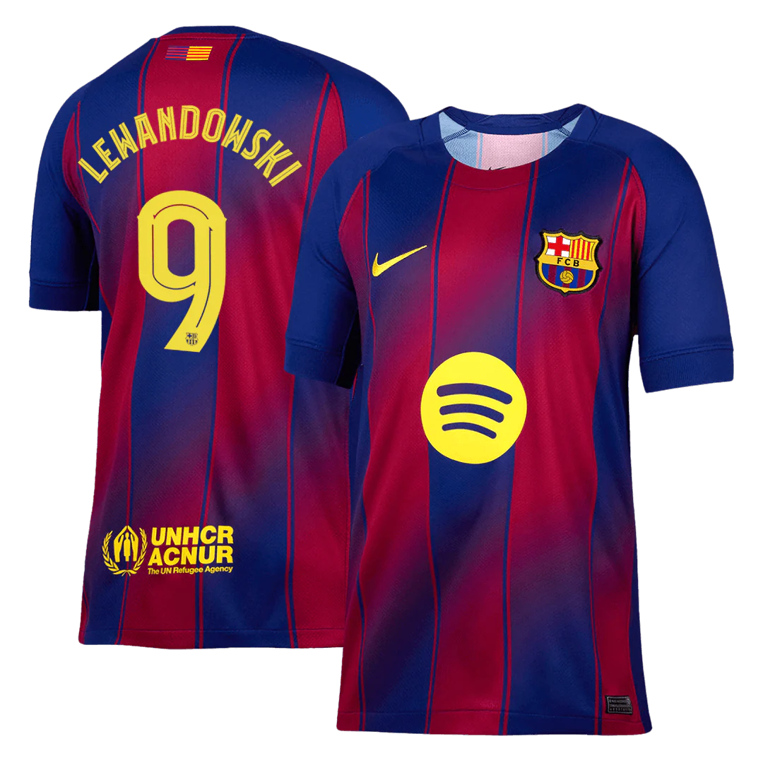 LEWANDOWSKI #9 Barcelona Home Soccer Jersey 2025/26 - UCL