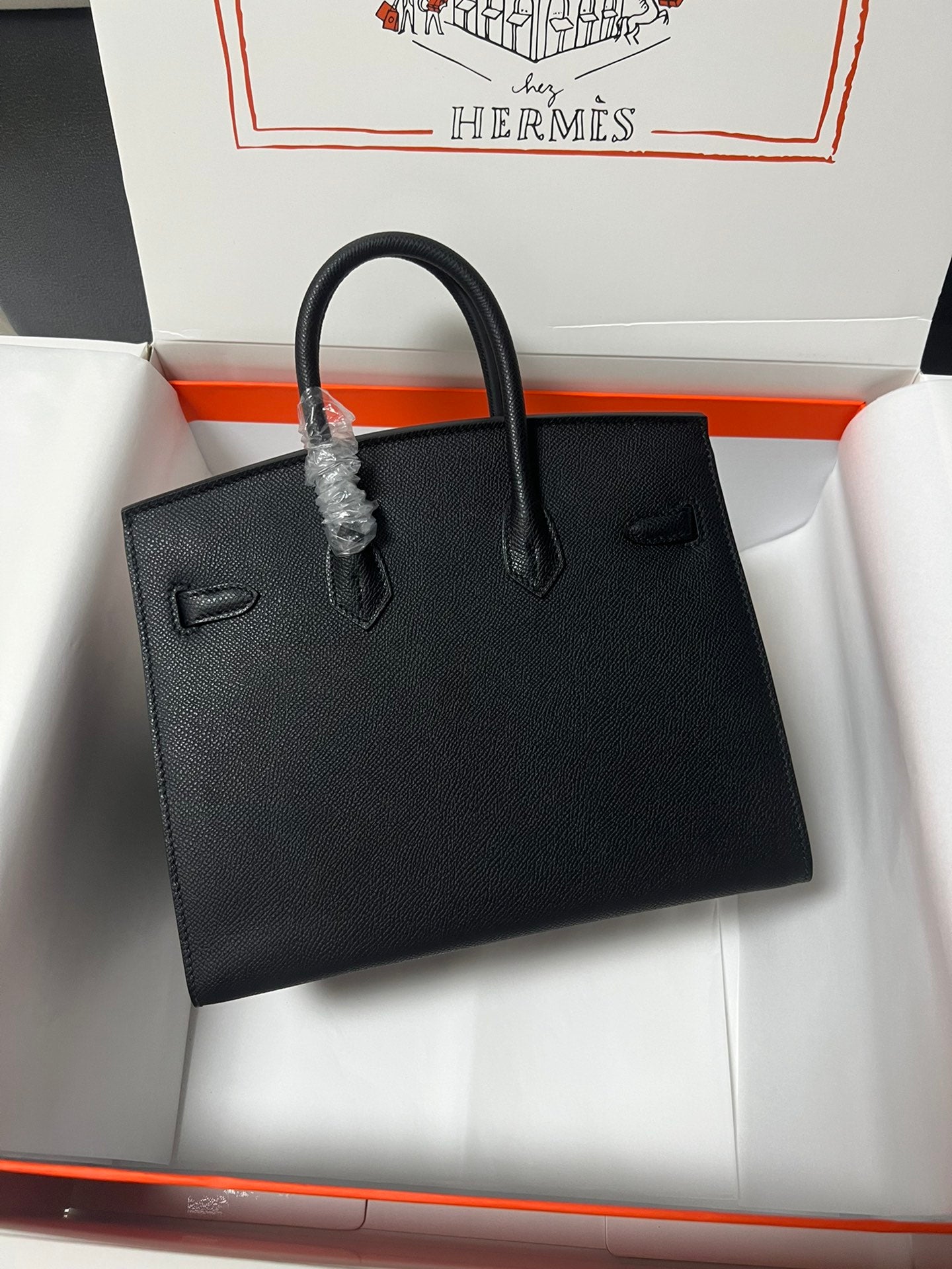 Hermes Birkin Sellier Black Epsom Leather Gold Hardware