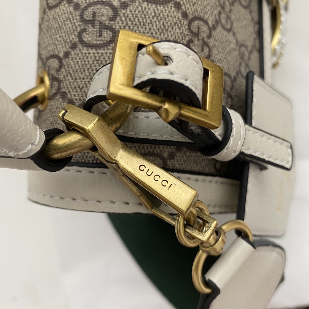 Gucci Queen Margaret Gg Small Top Handle Bag White 25Cm 476541 9I6St 9753