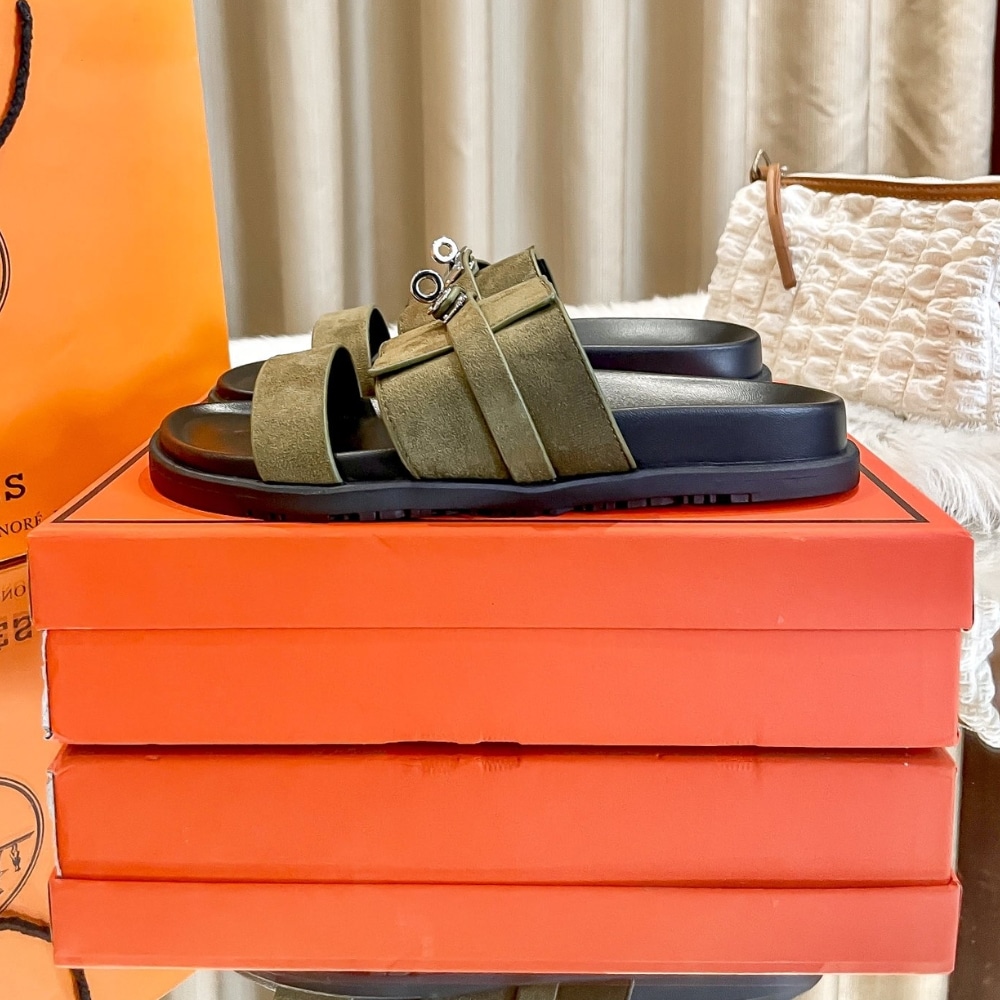 Hermes Jackson Sandal Tundra Green H242948Zh1R420