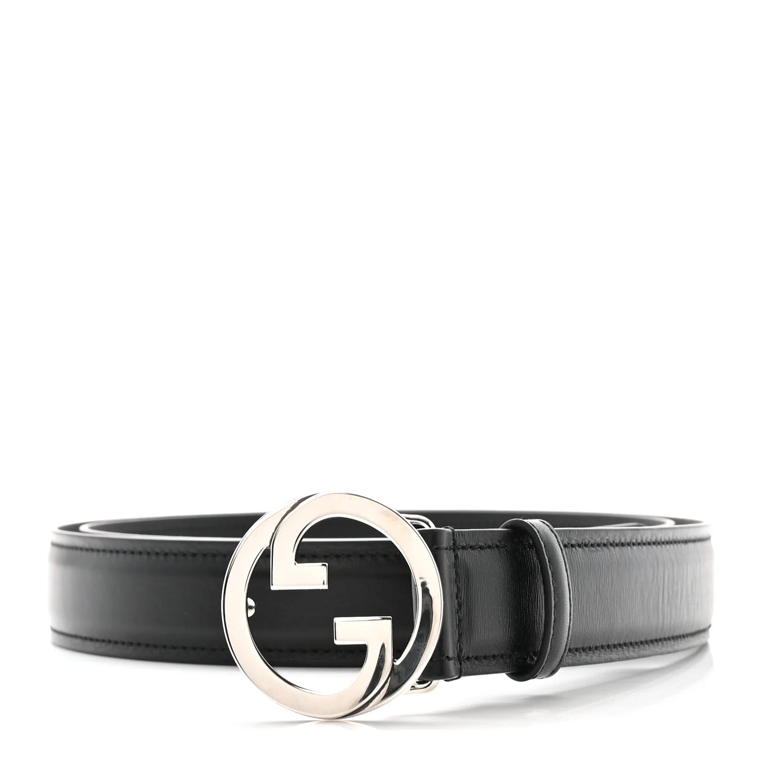 Lux Calfskin Blondie Interlocking G 30mm Belt 110 44 Black