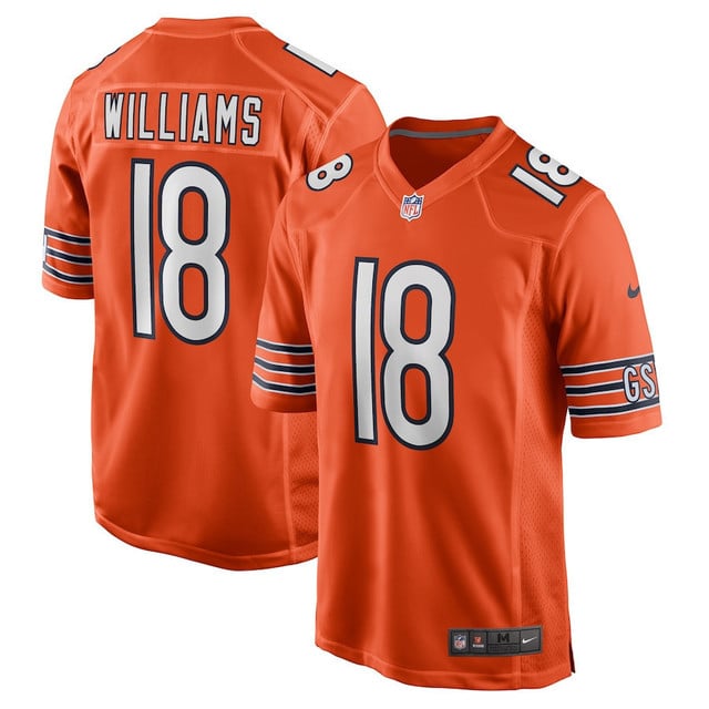 Caleb Williams 18 Chicago Bears Alternate 2024 NFL Draft First Round Pick Player Game Jersey - Orange