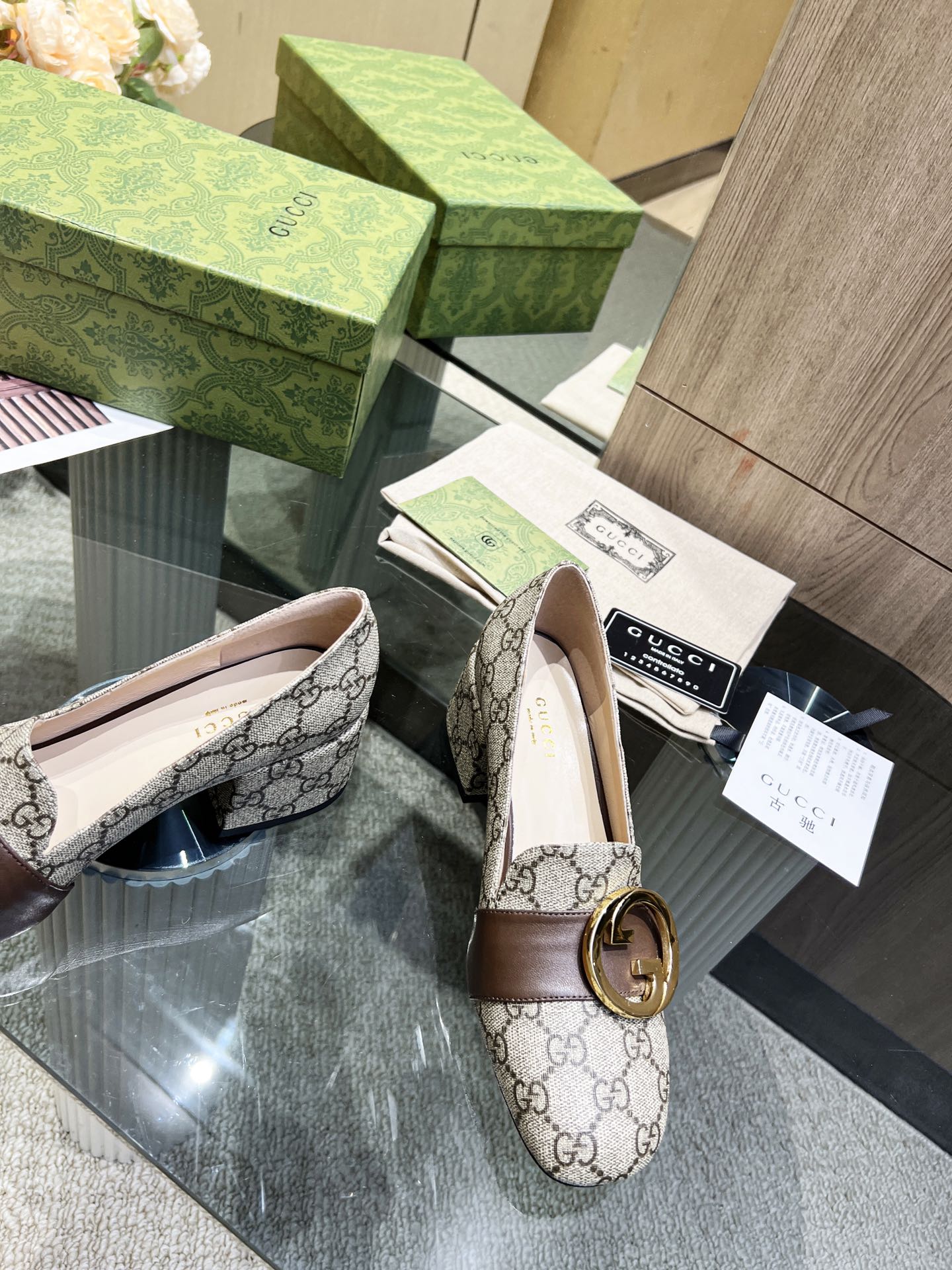 Gucci Women’S Blondie Pump Beige ?701711 9I650 9769