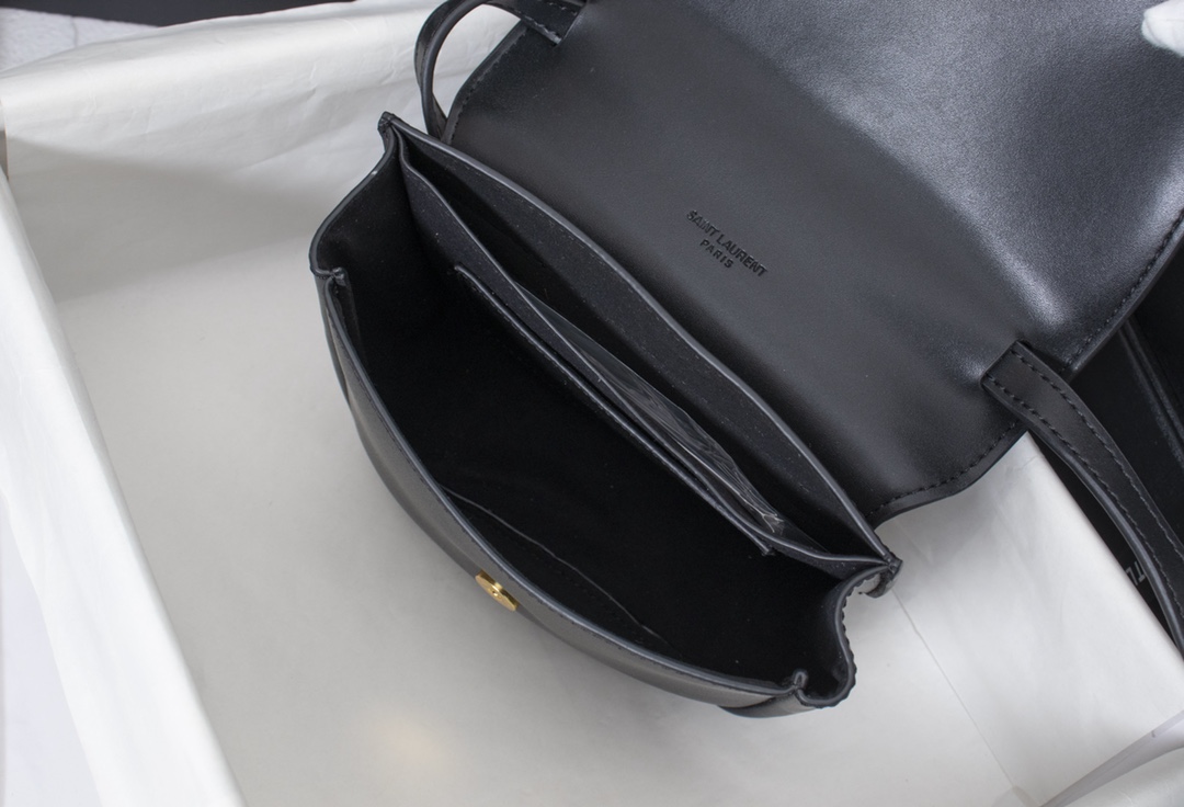 Saint Laurent Kaia Small Smooth Leather Black