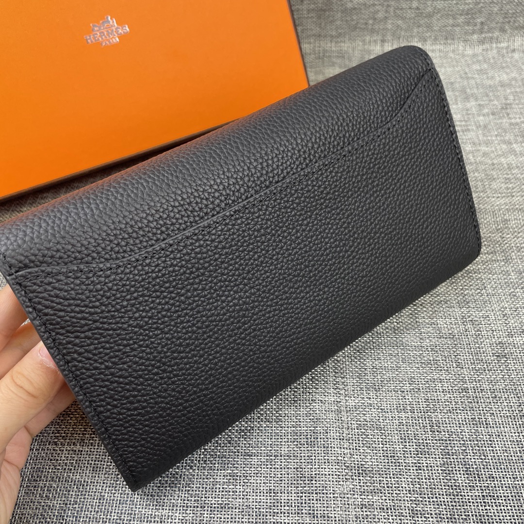 Hermes Constance Wallet Epsom Leather Gold Hardware In Black 20cm