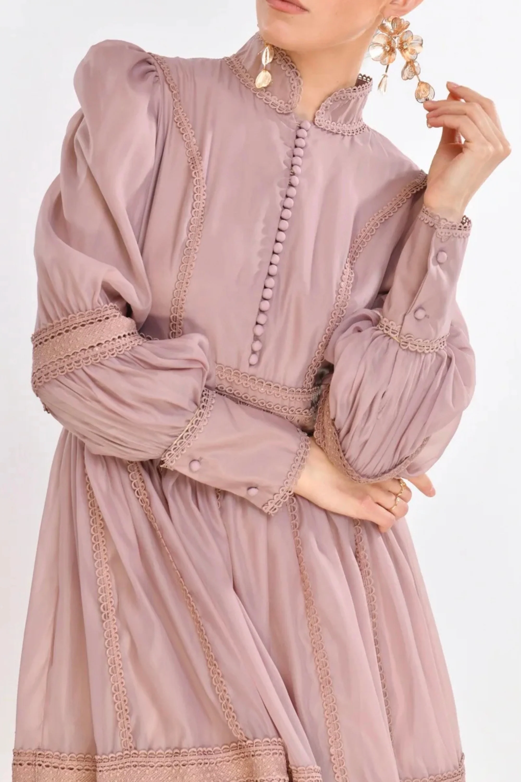 Vintage Rose Cutwork Dress