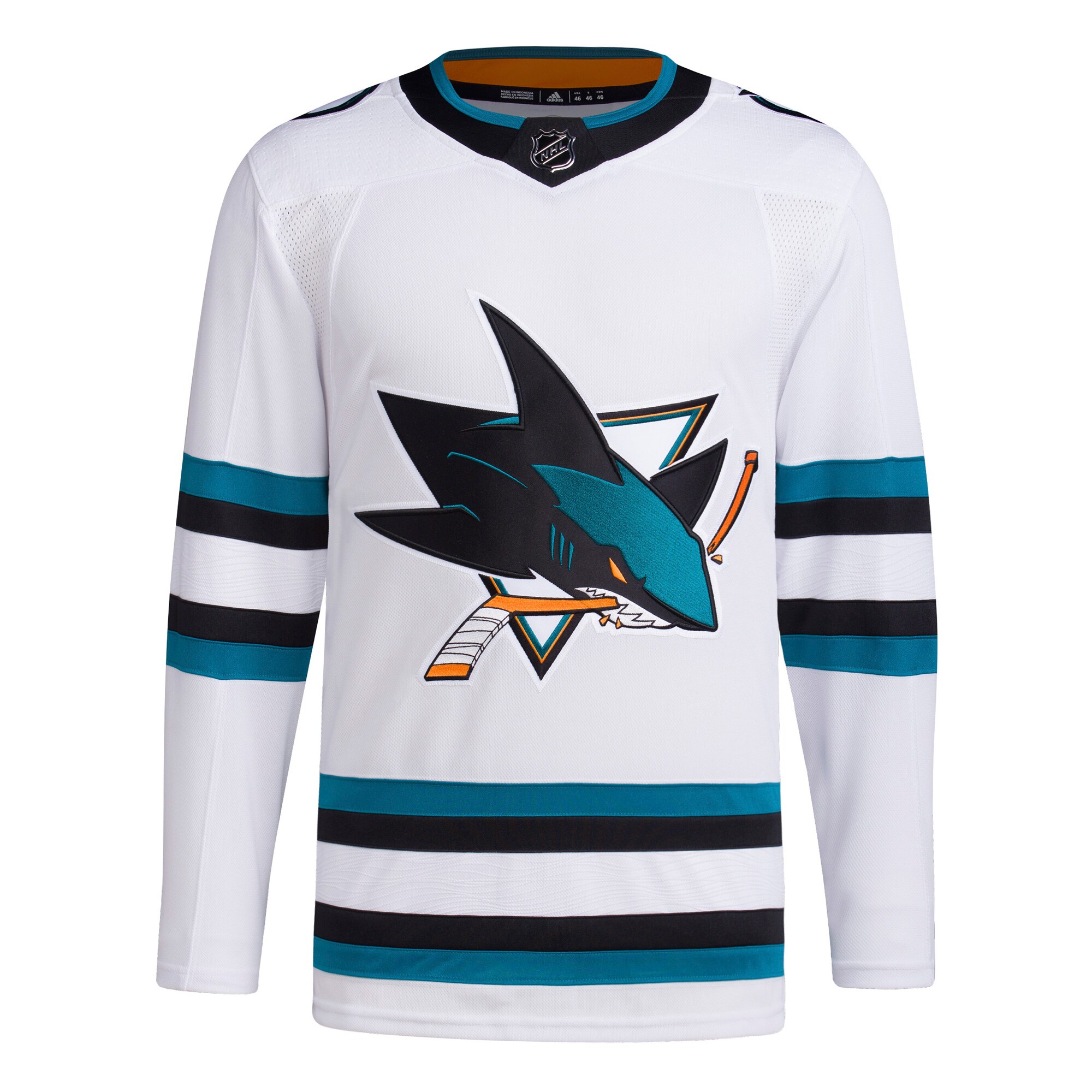 San Jose Sharks adidas Men’s Away Primegreen Authentic Jersey – White