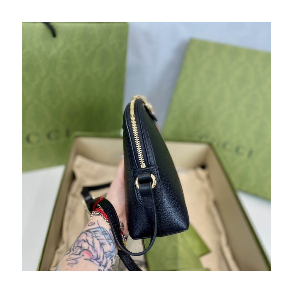 Gucci Ophidia Small Shoulder Bag in Black Leather