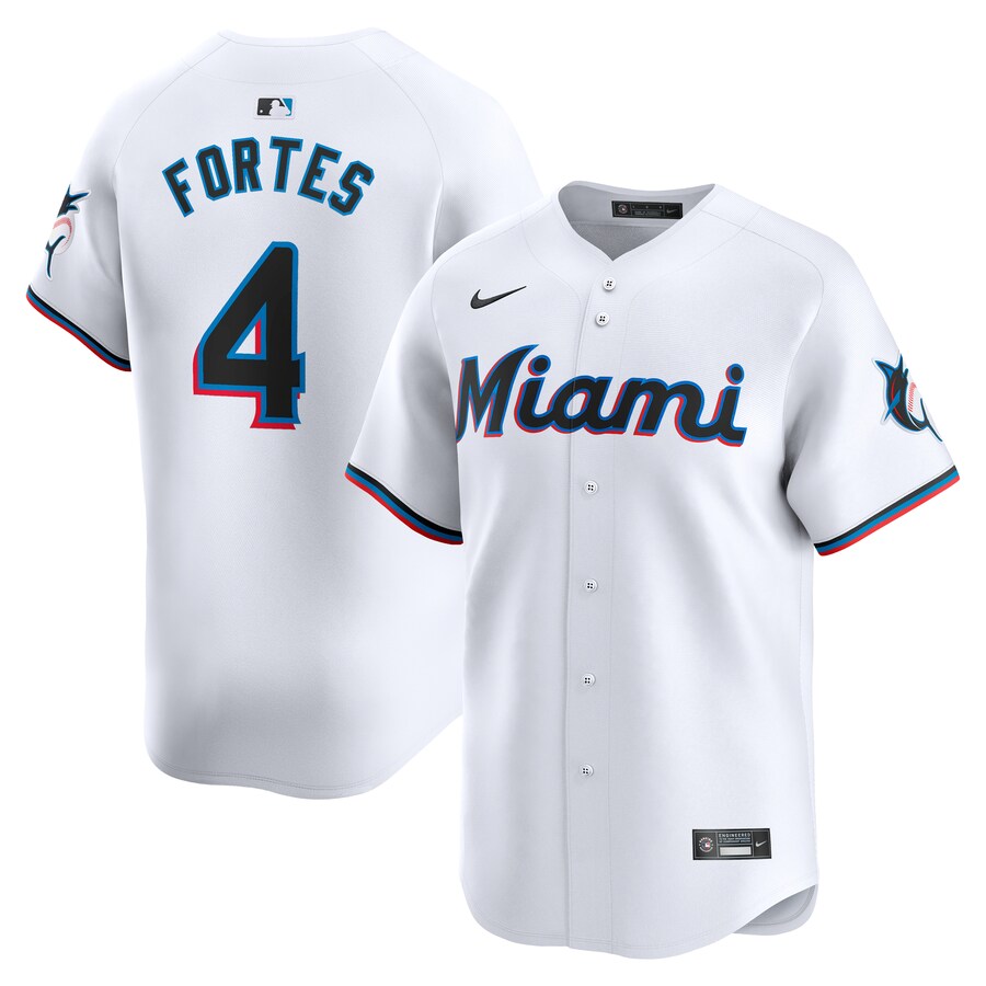 Nick Fortes Miami Marlins Home Limited Player Jersey White