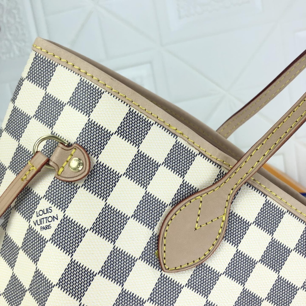 Louis Vuitton Neverfull GM Damier Azur Rose Ballerine Pink 39Cm N40601