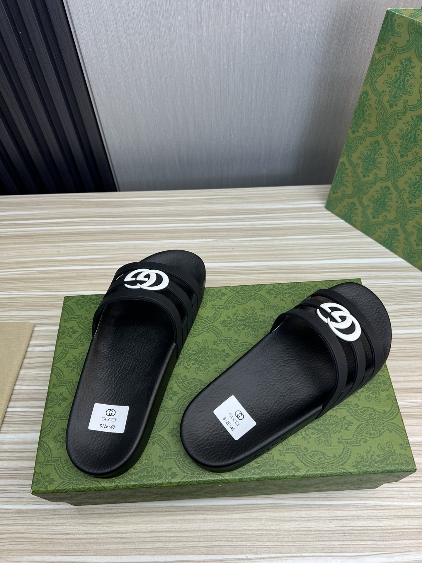 Gucci Slippers Sandals Mules Summer With Gg Logo White