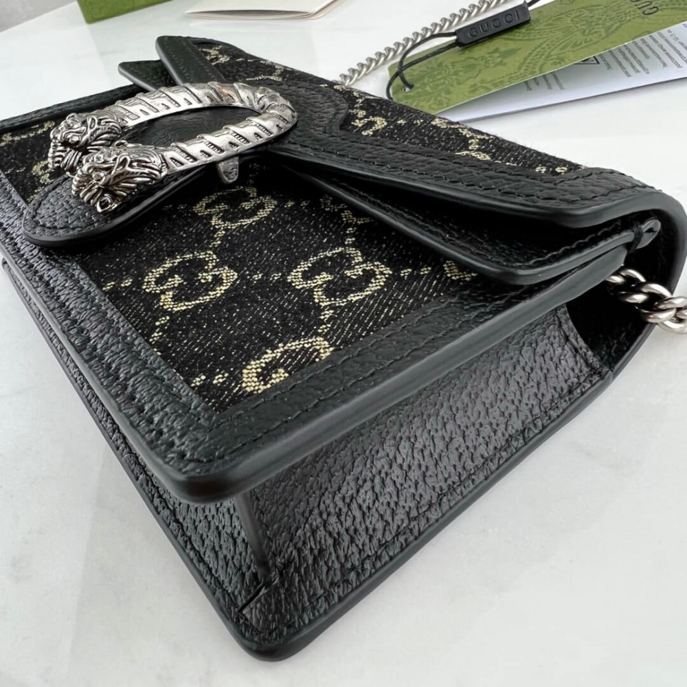 Gucci Dionysus GG Super Mini Bag in Black