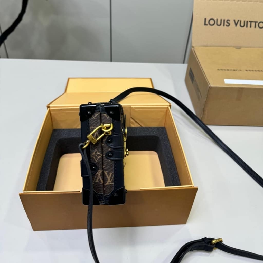 Louis Vuitton Petite Malle Monogram Dark Brown 20Cm M45943