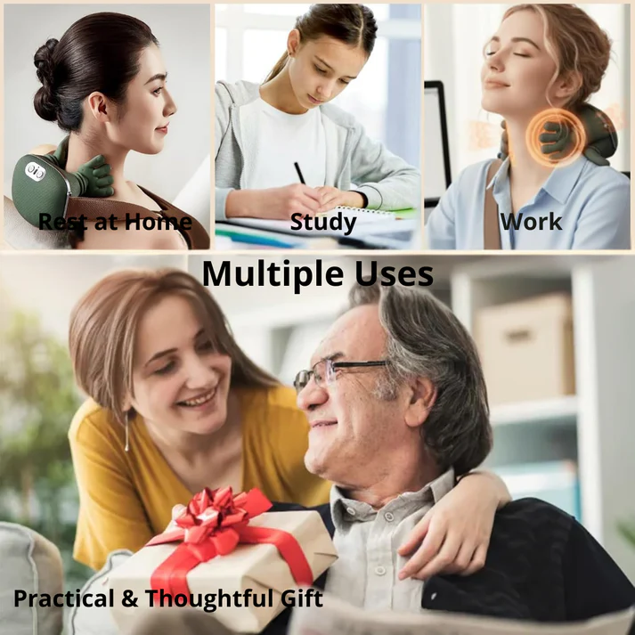 Master Hand Shoulder and Neck Massager Cervical, Electric Real Hands Kneading Massage with Heat, Shiatsu Deep Tissue Pain Relief for Shoulder Neck Back Muscle(1PC)