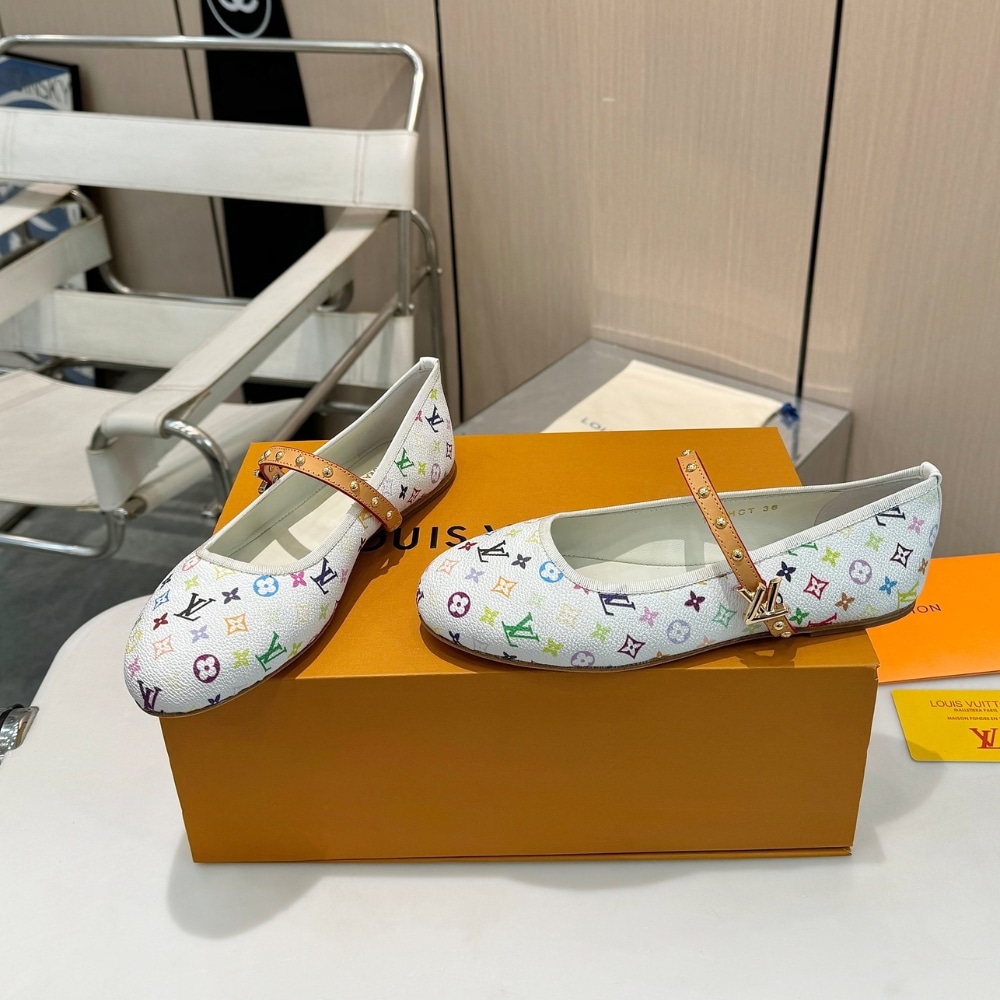 Louis Vuitton X Takashi Murakami Romy Flat Ballerina White 1agvfm