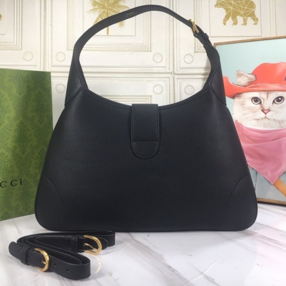 Gucci Aphrodite Medium Shoulder Bag In Black 39Cm 726274 Aaa9F 1000