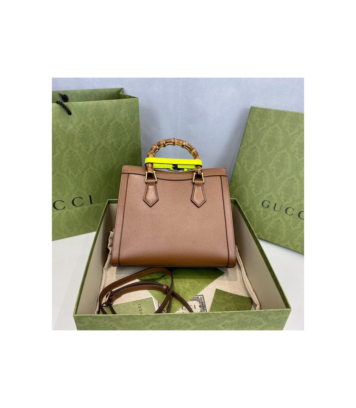 Gucci Diana Small Tote Bag Brown
