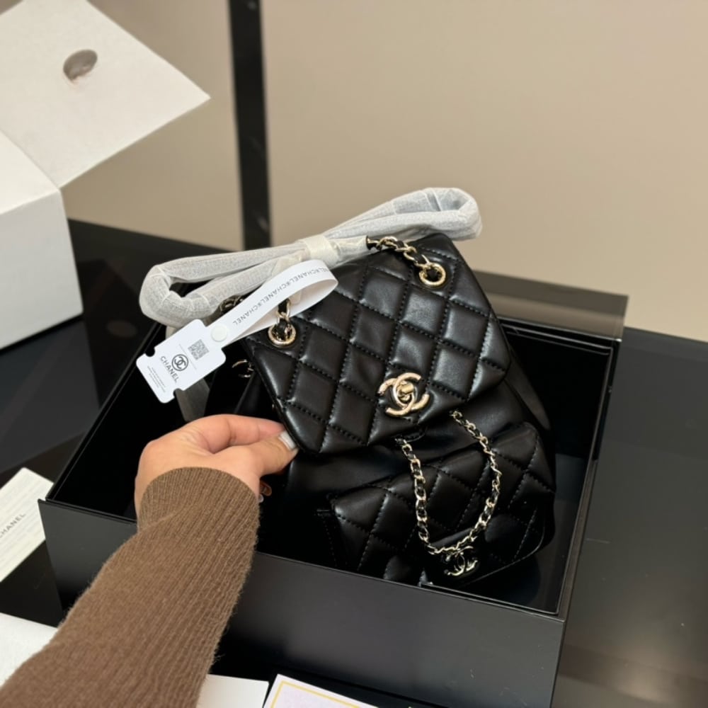 Chanel Mini Duma Backpack Black 20Cm As2908 B09750 94305