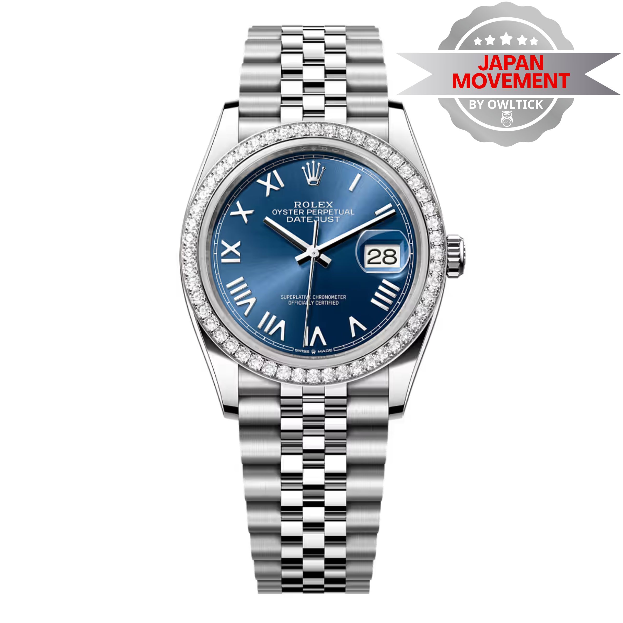 [Superclone] Rolex Datejust 36mm Blue Dial Jubilee 126284RBR